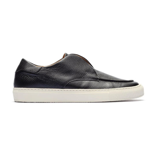 Black Italian Leather Athena City Half Boots - Sneaker Shoes