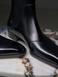 Black Italian Leather Slip On Champion Chelsea Boots - Chelsea Boots