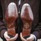 Black Italian Leather Slip On Chelsea Boots - Goodyear Welted Fiddle Back Violin Sole