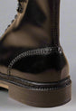 Black Leather Barletta Lace Up Derby Boots - Boots