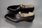 Black Leather Bespoke Hunter lbiza Slip On Cross Component Loafers - Loafers Shoes