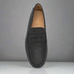 Black Leather Burgos Driving Loafers - Loafers Shoes