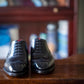 Black Leather Davos Opera Slip On Oxfords - Formal Shoes
