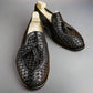 Black Leather Emeric Braided Slip On Round Toe Loafers Shoes - Loafers Shoes