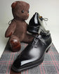 Black Leather Eulalie Whole Cut Oxfords - Formal Shoes