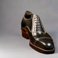 Black Leather Isolde Brogue Parisian Oxfords - Formal Shoes