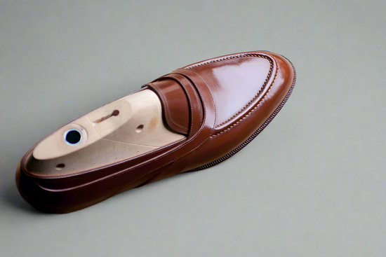 Black Leather Slip On Crossed Component Loafers - Loafers