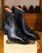 Black Leather Thompson Lace Up Brogue Toe Cap Boots - Boots