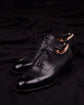 Black Leather Vinto Brogue Toe Cap Oxford Shoes - Formal Shoes