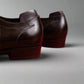 Black Leather With Burgundies Tone Derby Shoes - Formal Shoes