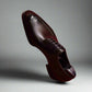Black Leather With Burgundies Tone Derby Shoes - Formal Shoes