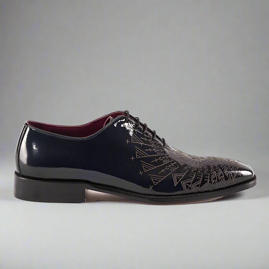 Patent Leather Embroidery Whole Cut Oxfords - Formal Shoes - Shoes For Party