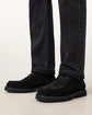 Black Suede Leather Gabrovo Chukka Lace Up Boots With Sneakers Sole - Chukka Boots