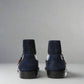 Blue Italian Leather Double Monkstrap Chukka Boots Shoes - Boots - Monk Shoes
