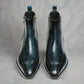 Blue Leather And Blue Croc Draven Zipper Boots - Boots