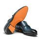 Blue Leather Woodford Balmoral Double Monk Strap Toe Cap Oxfords - Formal Shoes - Monk Shoes