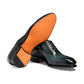 Blue Leather Woodford Balmoral Toe Cap Oxfords - Formal Shoes