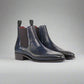 Blue Punched Leather Amarante Slip On Boots - Boots