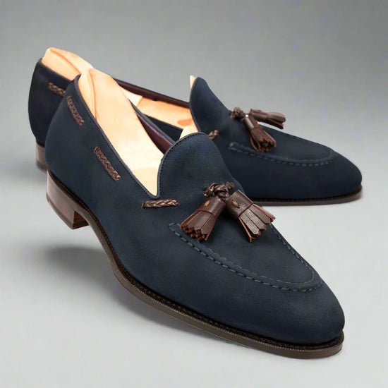 Blue Suede Warwick Loafers - Loafers Shoes