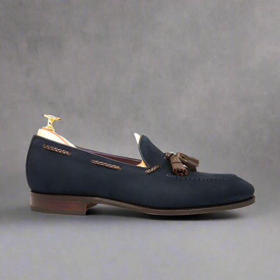 Blue Suede Warwick Loafers - Loafers Shoes