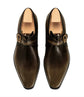 Brown Arca Leather Single Buckle Monk Straps Shoes - Formals Shoes - Monk Shoes
