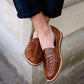Brown Braided Leather Sandal Loafers - Loafers Shoes