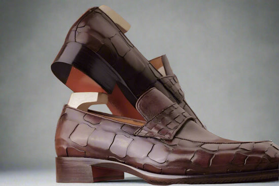 Brown Braided Leather Special Edition Midara Loafers - Loafers Shoes