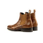 Brown Croc Print Leather Tarragona Slip On Chelsea Boots - Chelsea Boots
