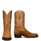Brown Italian Suede Leather Bastrop Slip On Zipper Western Cowboy Boots - Cowboy Boots