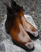 Brown Leather Alvor Slip On Chelsea Boots - Boots