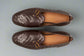 Brown Leather Braided Palmela Horsebit Loafers - Loafers