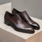 Brown Leather Galatea Whole Cut Oxfords - Formal Shoes