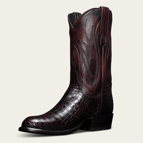 Brown Leather Greataux Slip On Zipper Western Cowboy Boots - Cowboy Boots