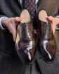 Brown Leather Isolde Brogue Round Toe Cap Oxford - Formal Shoes