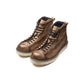 Brown Leather Lace-Up Step Steeds Boots - Hiking and Trekking Boots