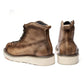 Brown Leather Lace-Up Step Steeds Boots - Hiking and Trekking Boots