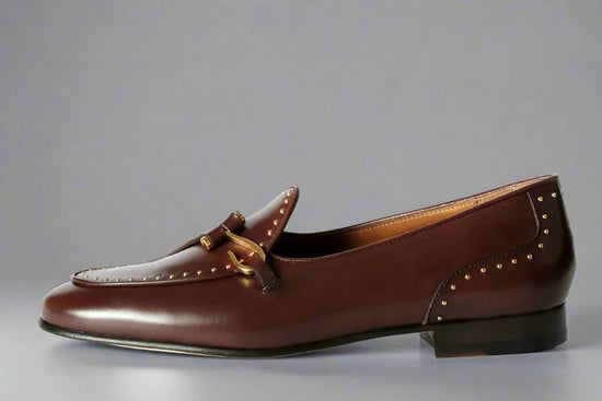 Brown Leather Palmela Horsebit Loafers - Loafers