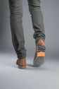 Brown Rugged Old School Leather Alessio Combat Boot - Boots