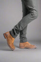 Brown Rugged Old School Leather Alessio Combat Boot - Boots