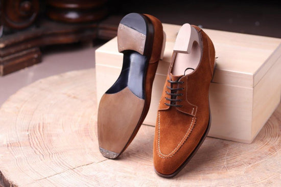 Brown Suede Laura Derby - Formal Shoes