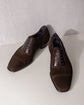 Brown Suede Leather Cedara Brogue Toe Cap Oxfords - Formal Shoes