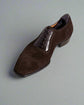 Brown Suede Leather Cedara Brogue Toe Cap Oxfords - Formal Shoes