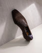 Brown Suede Leather Cedara Brogue Toe Cap Oxfords - Formal Shoes
