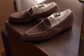 Brown Suede Leather Ibiza Slip On Crossed Component Loafers - Loafers