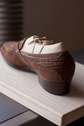 Brown Suede Leather Ibiza Slip On Crossed Component Loafers - Loafers
