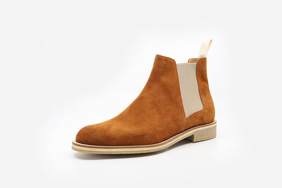 Brown Suede Leather Slast Split Chelsea Boots - Chelsea Boots