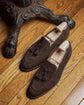 Brown Suede Lysandra Tassel Loafers - Loafers Shoes