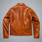 Brown Whiskey Leather Moto Jacket - Leather Jackets
