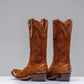 Buckskin Suede Brown Italian Leather Bastrop Slip On Zipper Western Cowboy Boots - Cowboy Boots