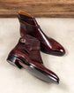 Burgundy Brown Leather Alvor Slip On Jodhpur Boots - Boots